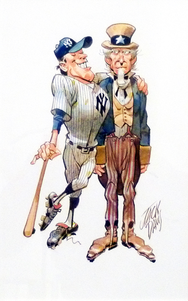 Vintage MLB (Campri) - New York Yankees Caricature by Jack Davis T